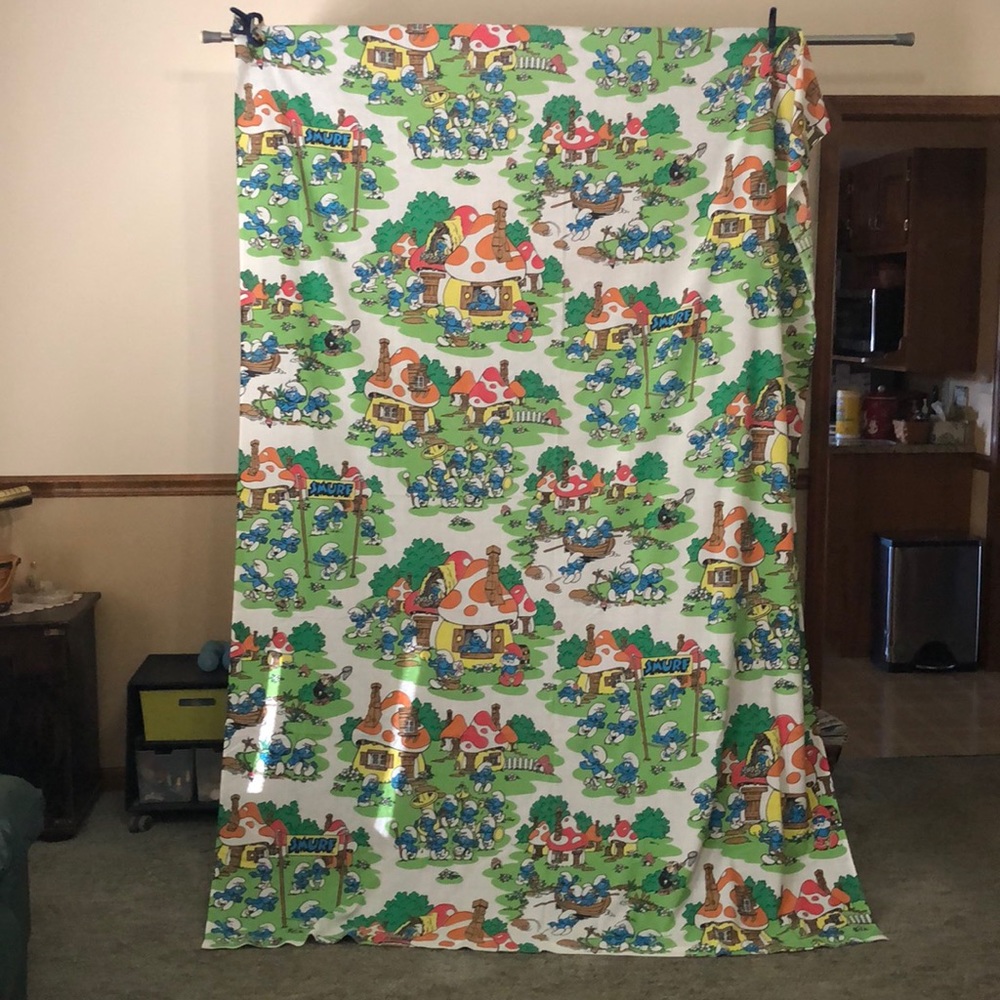 Vintage USA Smurf twin bed sheet set